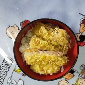 簡単にヒレカツおろし大根めんつゆ丼